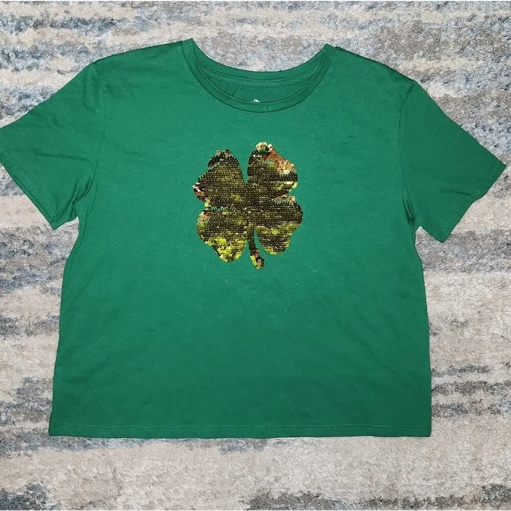 Celebrate St Patrick's Day Girls XL Top EUC